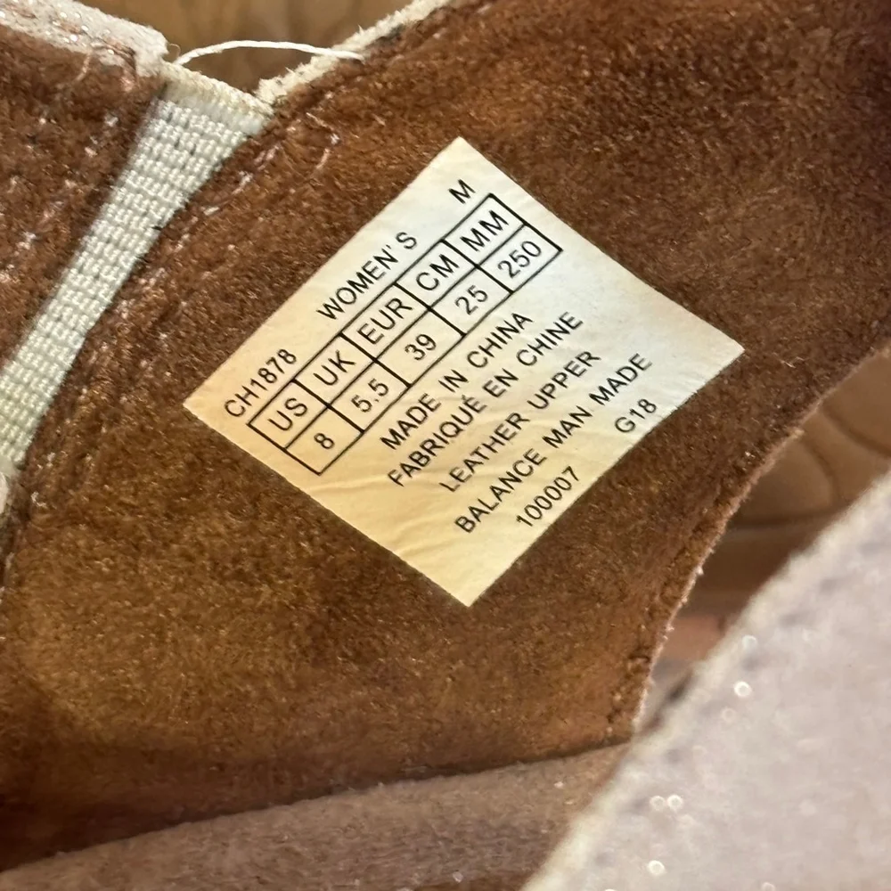 Rockport Cork Wedge Sandals Women’s Size 8 Crisscross Strappy Taupe Brown Gray
